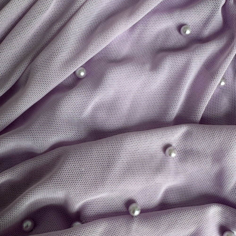 Windsor Lilac Strapless Dress with Pearl Details - Picture 6 of 7